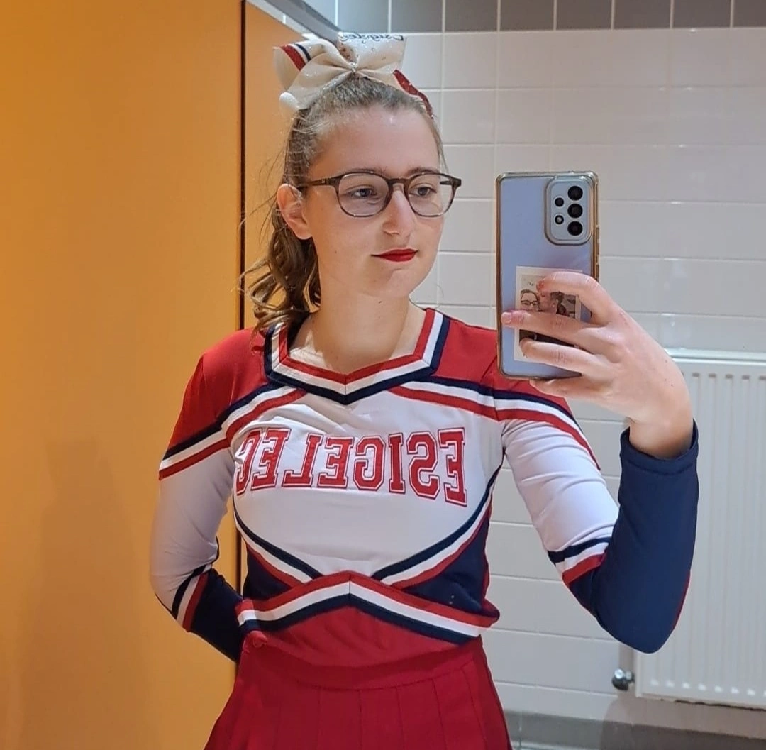 Cheerleading uniform before training